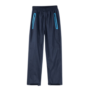 Mens Pants Waterproof Windproof Rain Pants Elastic Waist Design Lightweight Zipper