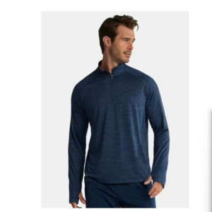 Men's & Big Men's Space Dye Jersey Quarter Zip